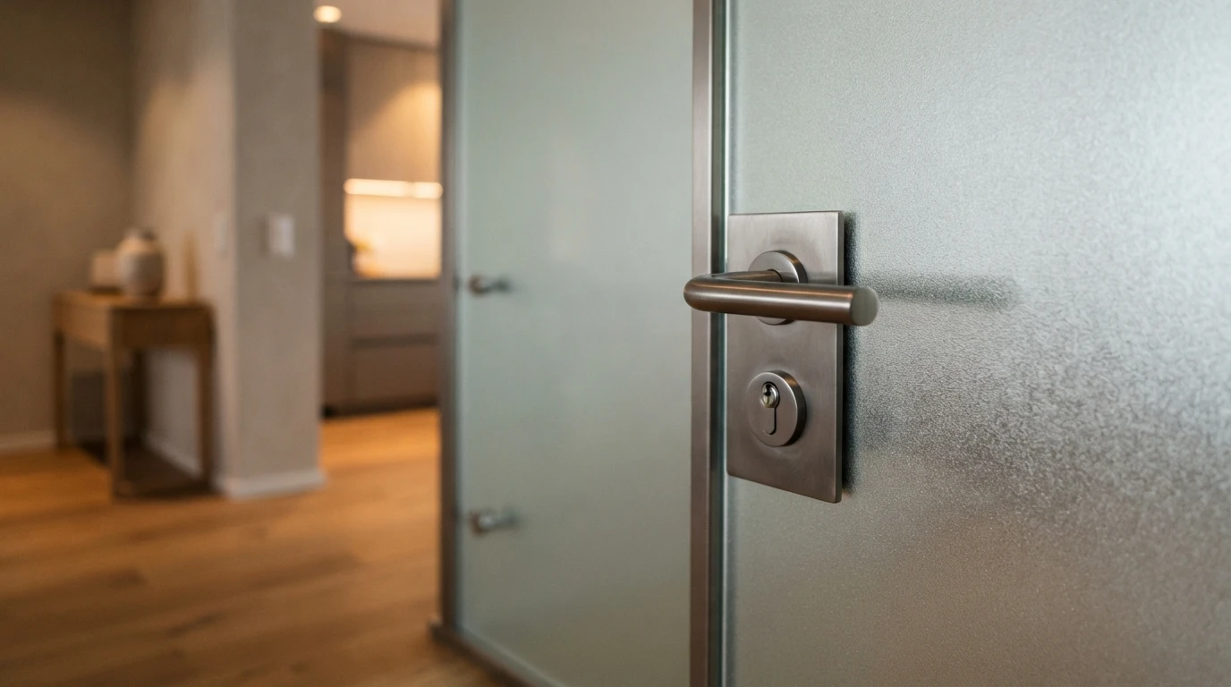 Перегородка с зеркальной распашной дверью между прихожей и гардеробной — фото 8
